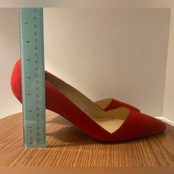Silvia Fiorentina Red Suede Leather Pumps NWT 10.5